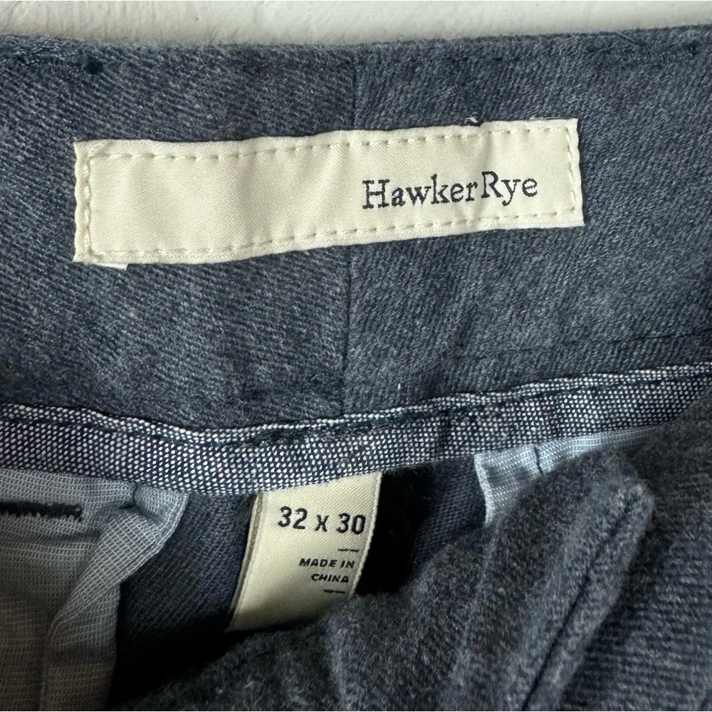 Hawker Rye Dress Pants Heather Marled Essential Wash Straight Fit‎ Chino Blue